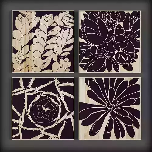 Picture Frames  Low-poly 3D model