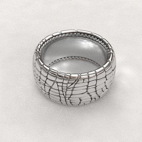 Crocodile leather ring  3D print model