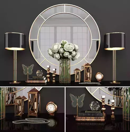 Decorative set-18 Low-poly 3D model