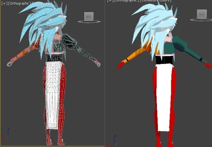 ryoko hakubi form Tenchi Muyo VR - AR - low-poly 3D model Low-poly 3D model_2