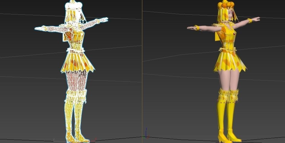 Sailor Galaxia sailor moon VR - AR - low-poly 3D model Low-poly 3D model_1