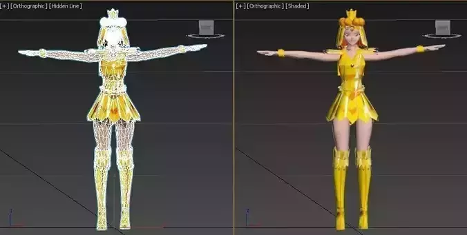 Sailor Galaxia sailor moon VR - AR - low-poly 3D model
