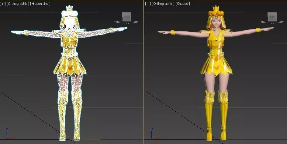 Sailor Galaxia sailor moon VR - AR - low-poly 3D model Low-poly 3D model_0