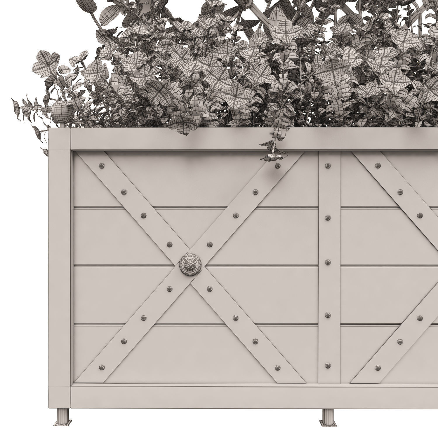 Pergola with flowers 3D model_14