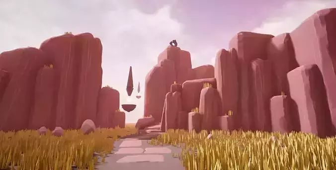 Stylized rock desert