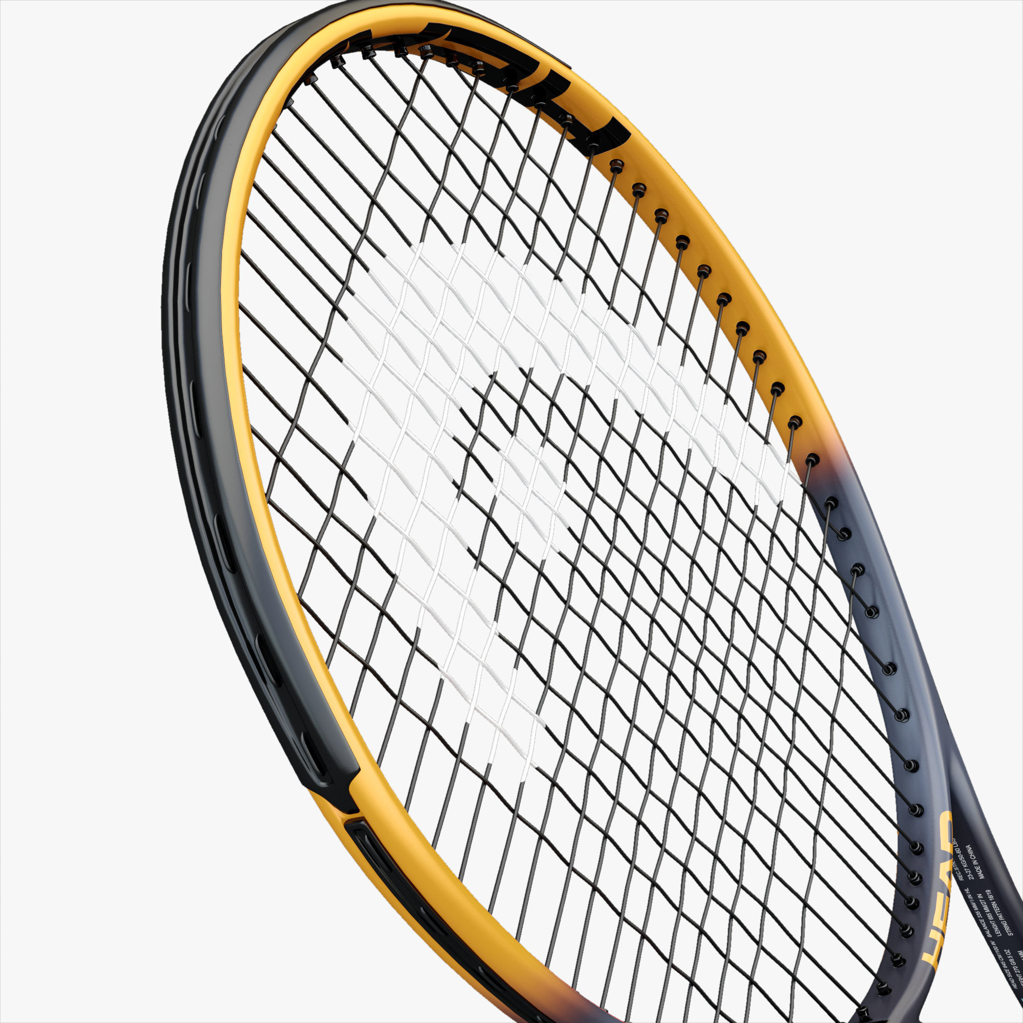 Tennis Racket Head IG Challenge Low-poly 3D model_4
