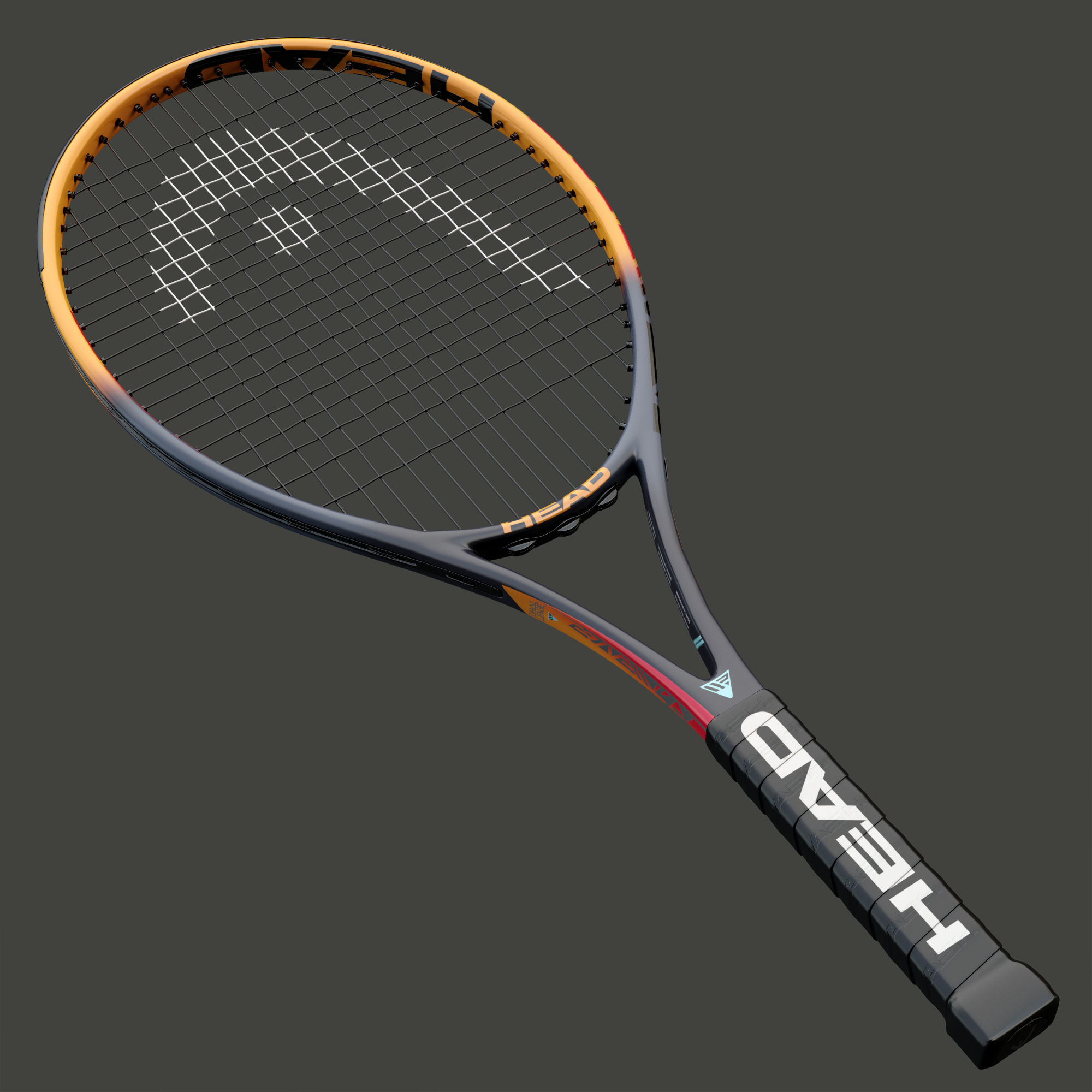 Tennis Racket Head IG Challenge Low-poly 3D model_1