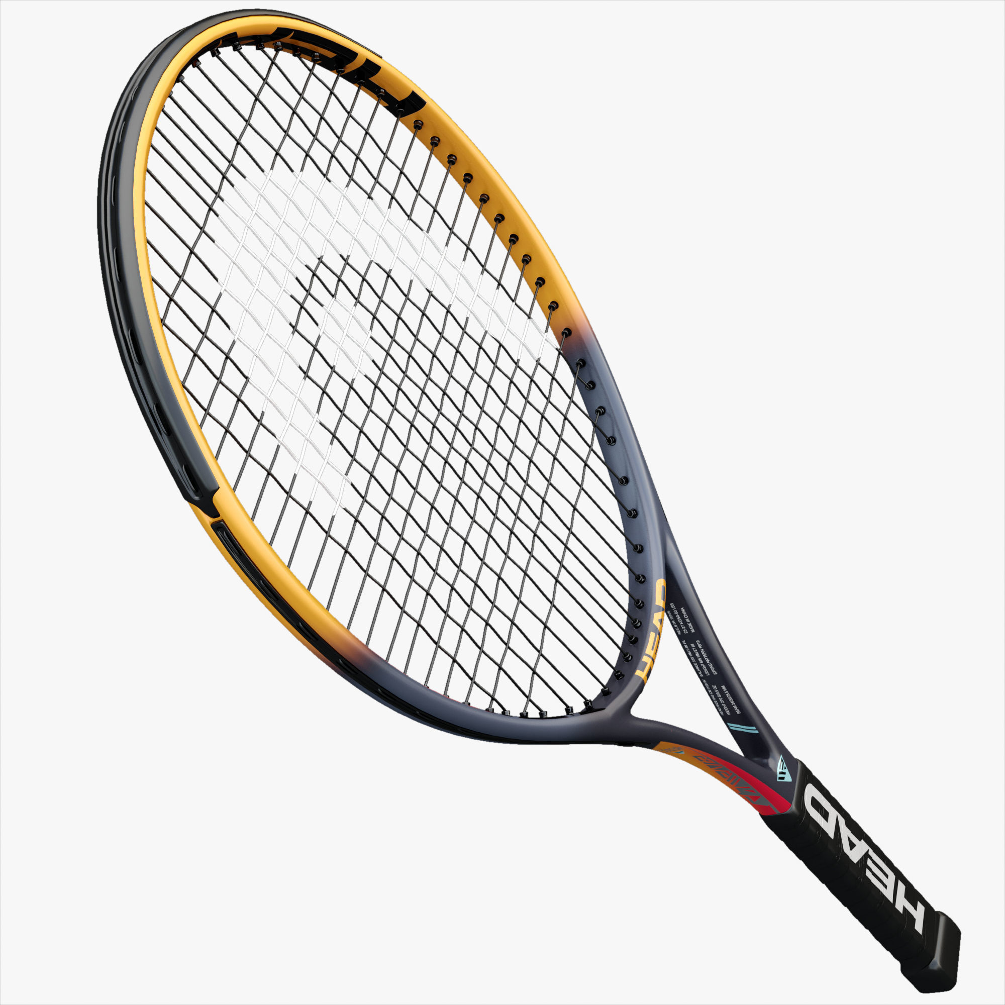 Tennis Racket Head IG Challenge Low-poly 3D model_8