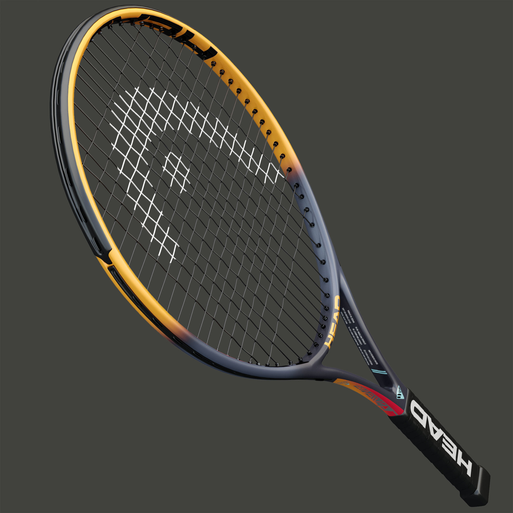 Tennis Racket Head IG Challenge Low-poly 3D model_5