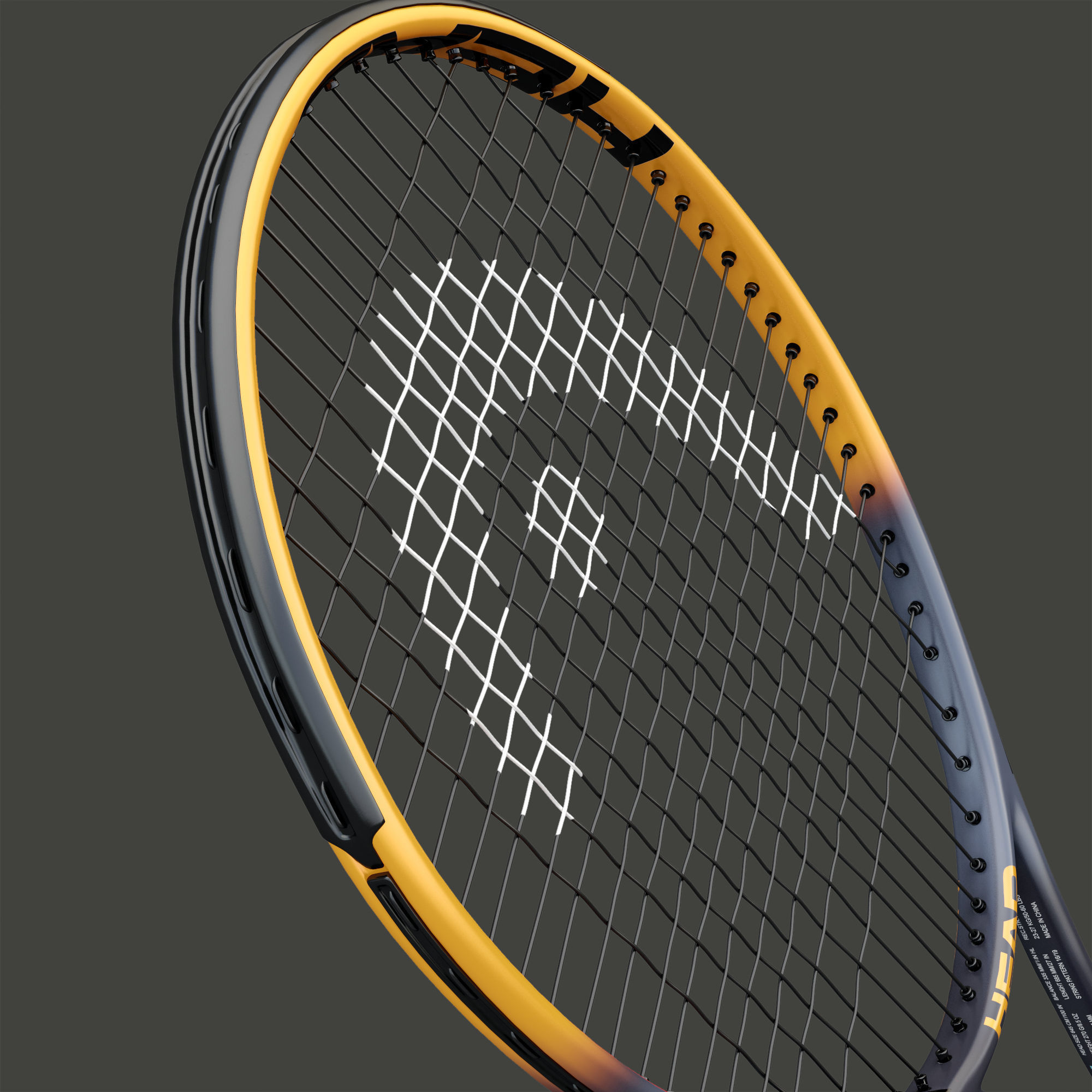 Tennis Racket Head IG Challenge Low-poly 3D model_10