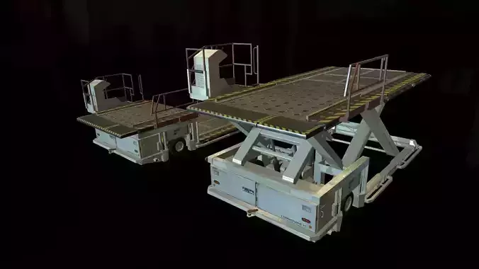 Airport Cargo Loader Low-poly 3D model