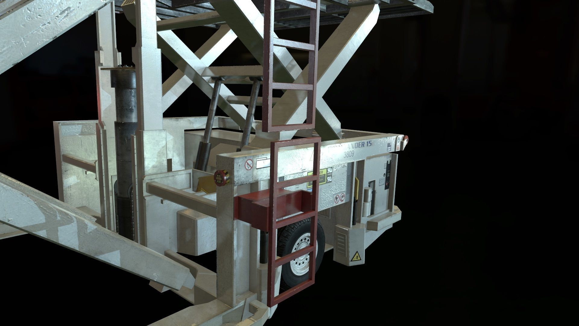 Airport Cargo Loader Low-poly 3D model_2