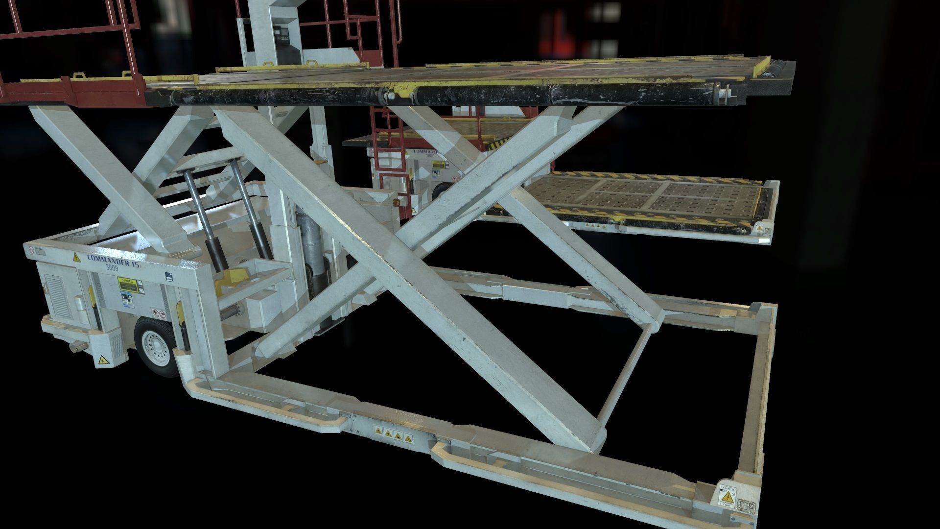 Airport Cargo Loader Low-poly 3D model_1