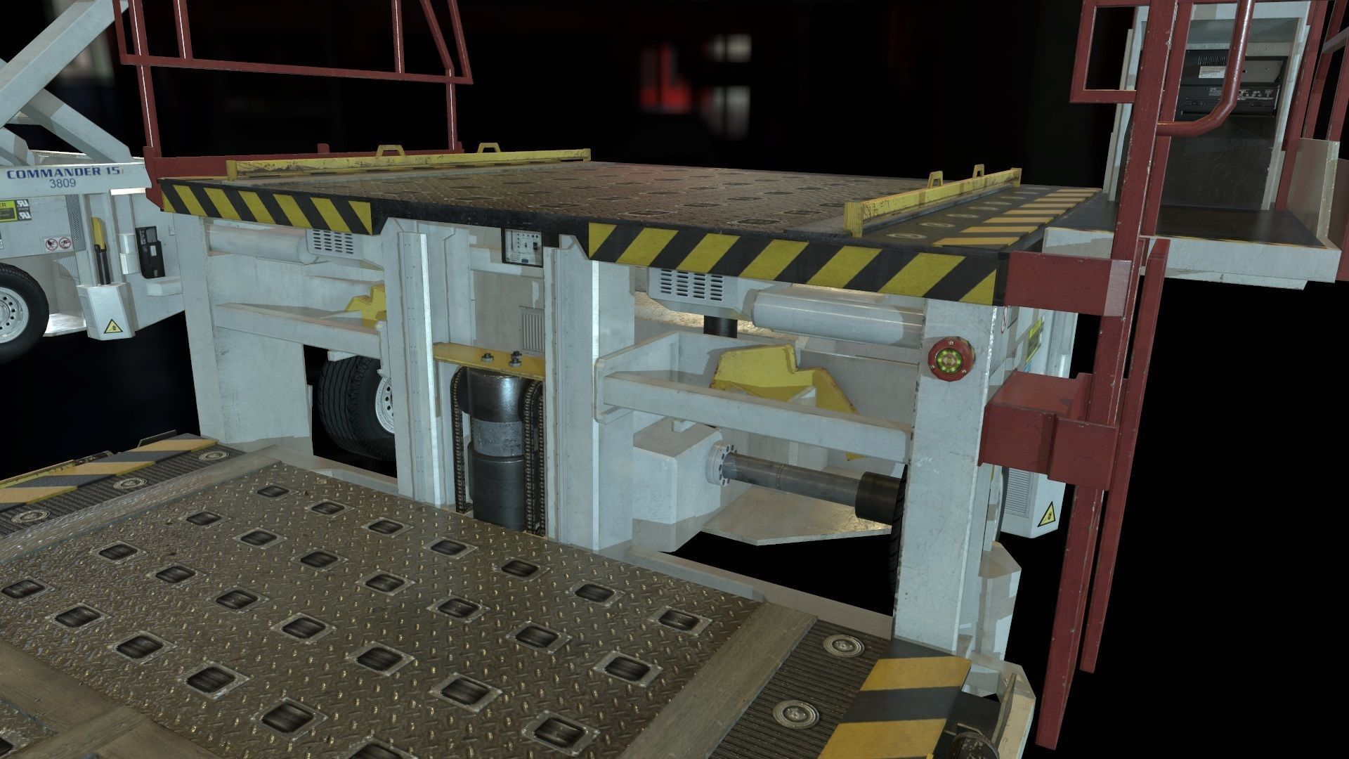 Airport Cargo Loader Low-poly 3D model_4