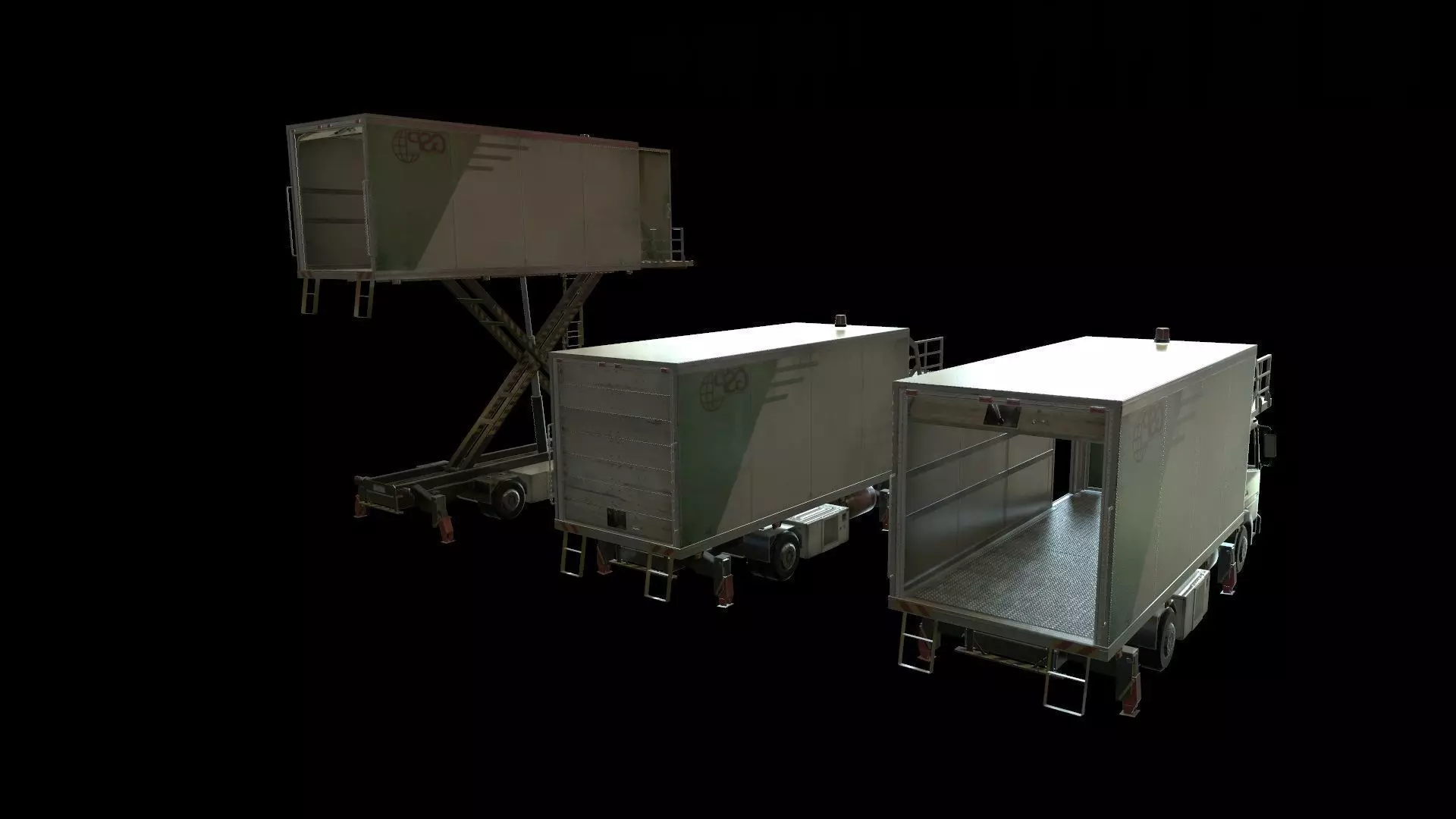 Airport Catering Truck Low-poly 3D model_0
