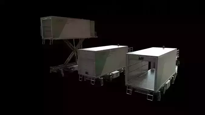Airport Catering Truck Low-poly 3D model