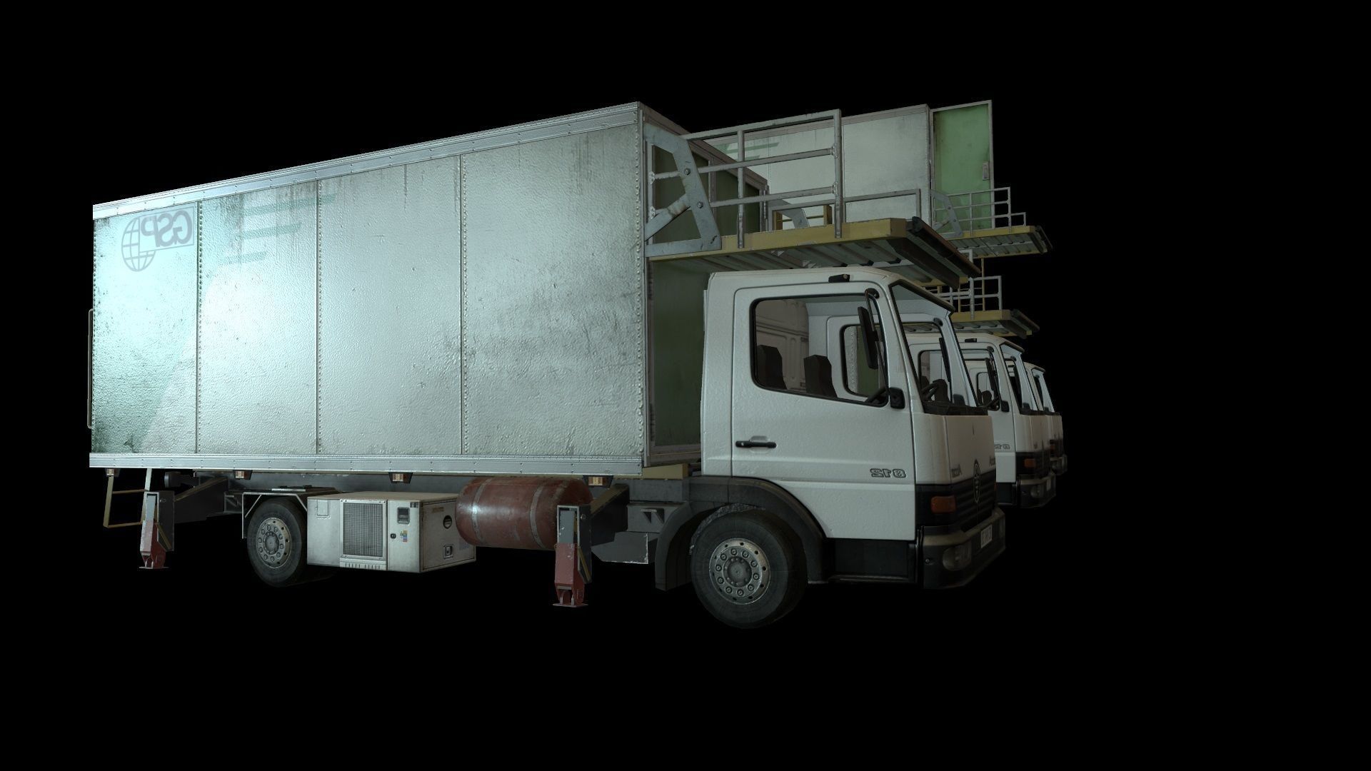 Airport Catering Truck Low-poly 3D model_4