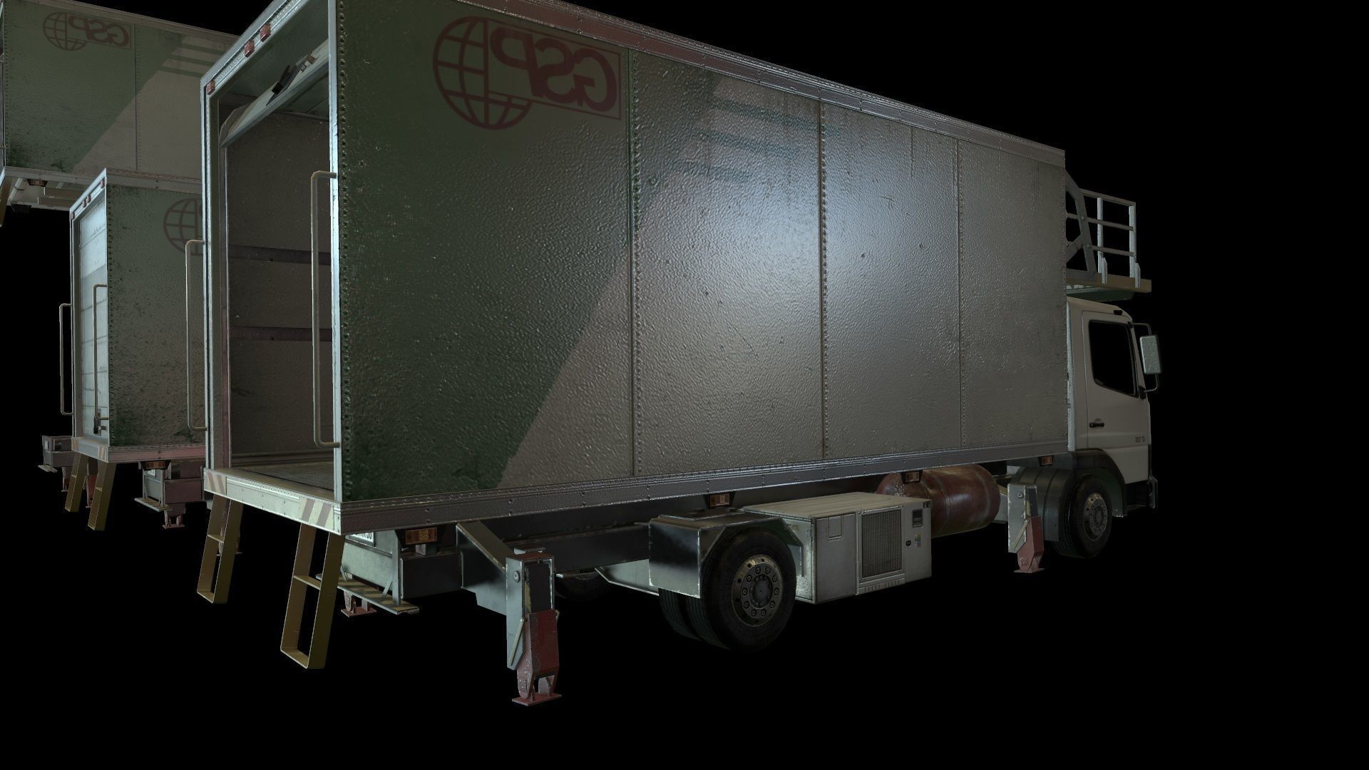 Airport Catering Truck Low-poly 3D model_6