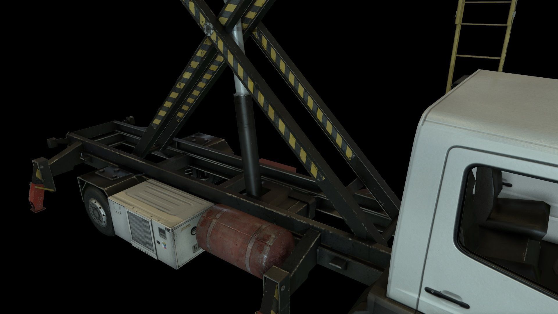 Airport Catering Truck Low-poly 3D model_7