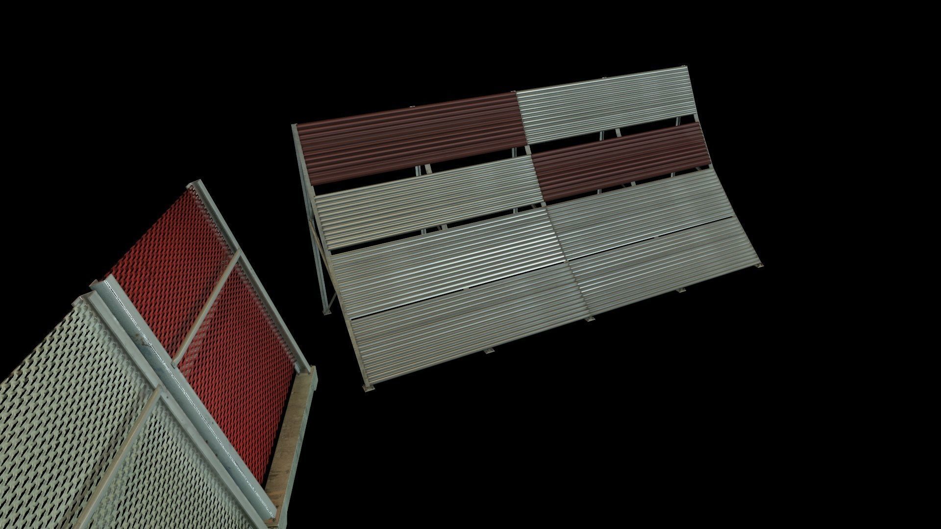 Airport Jet blast deflector Low-poly 3D model_4