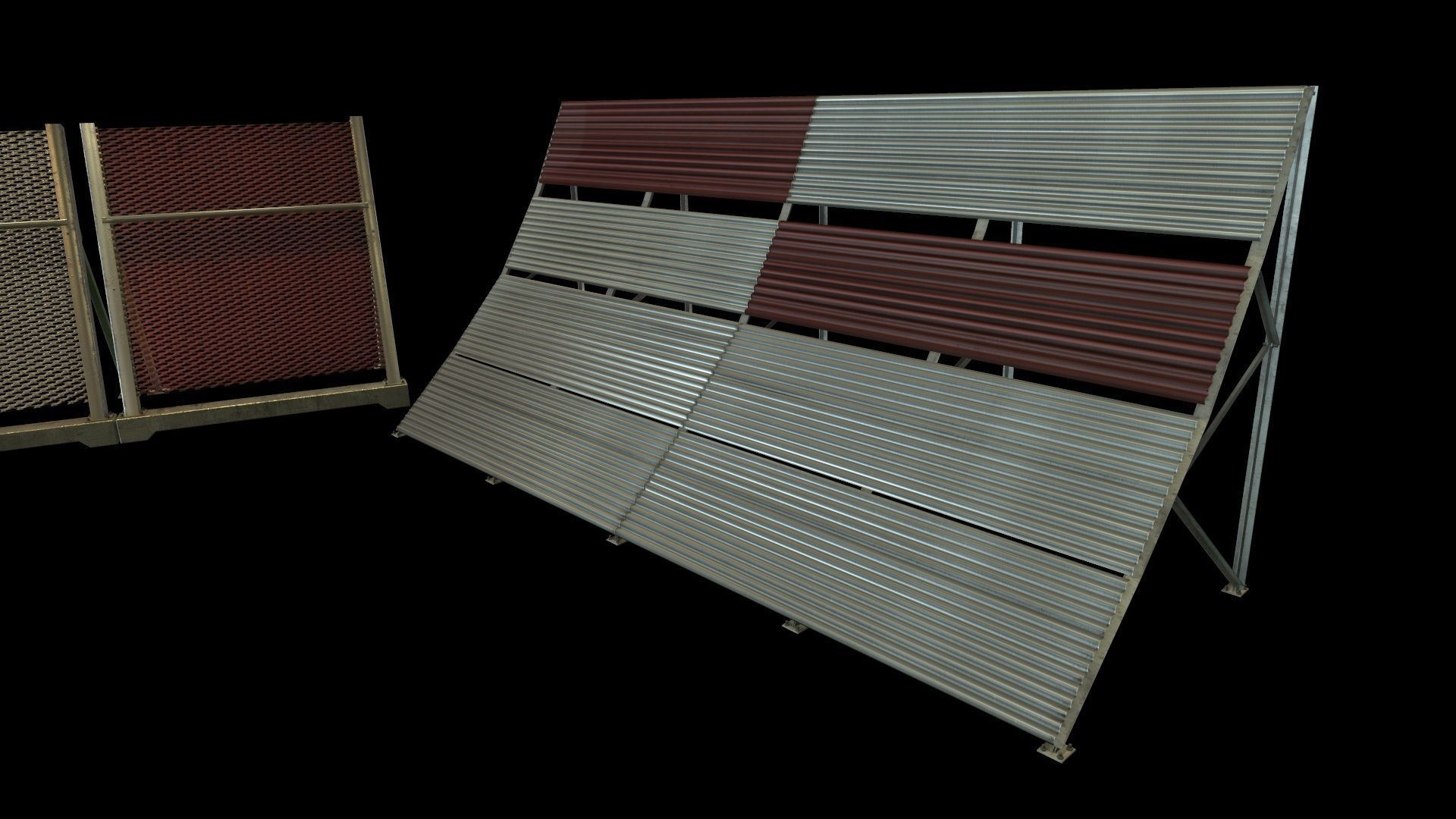 Airport Jet blast deflector Low-poly 3D model_1