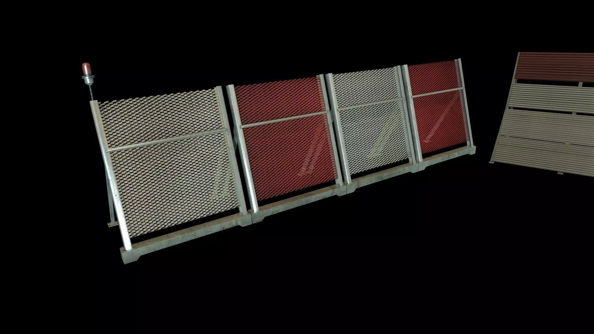 Airport Jet blast deflector Low-poly 3D model_0