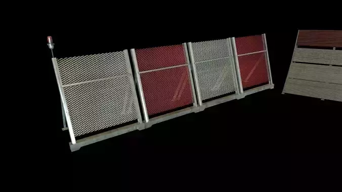 Airport Jet blast deflector Low-poly 3D model