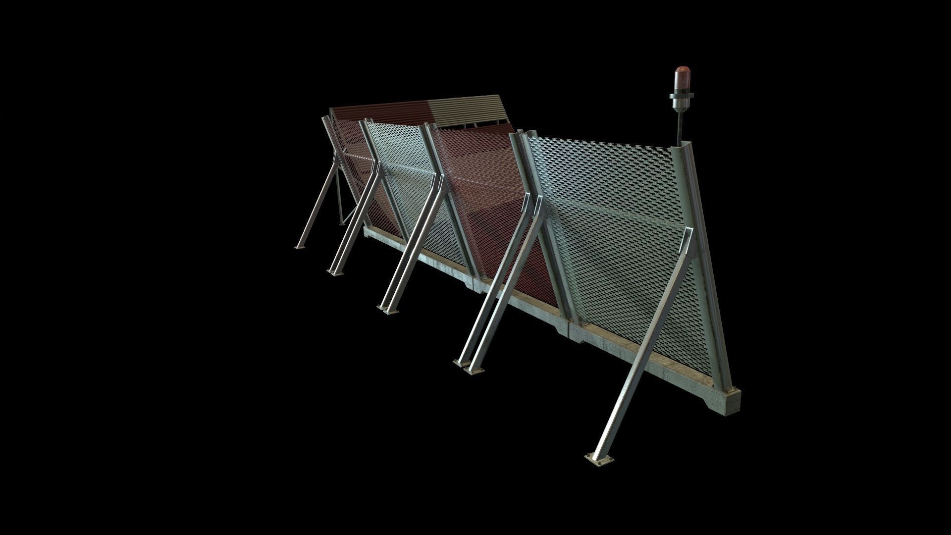 Airport Jet blast deflector Low-poly 3D model_3