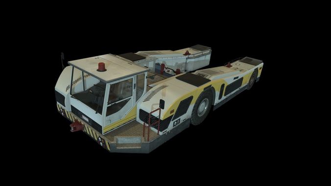 Airplane Pushback Tug  Low-poly 3D model