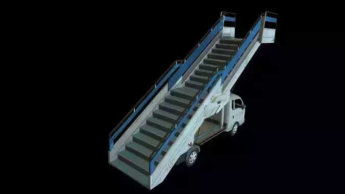 Airport boarding stair truck