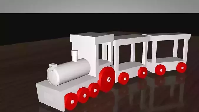 Toy Train 3d Modeling