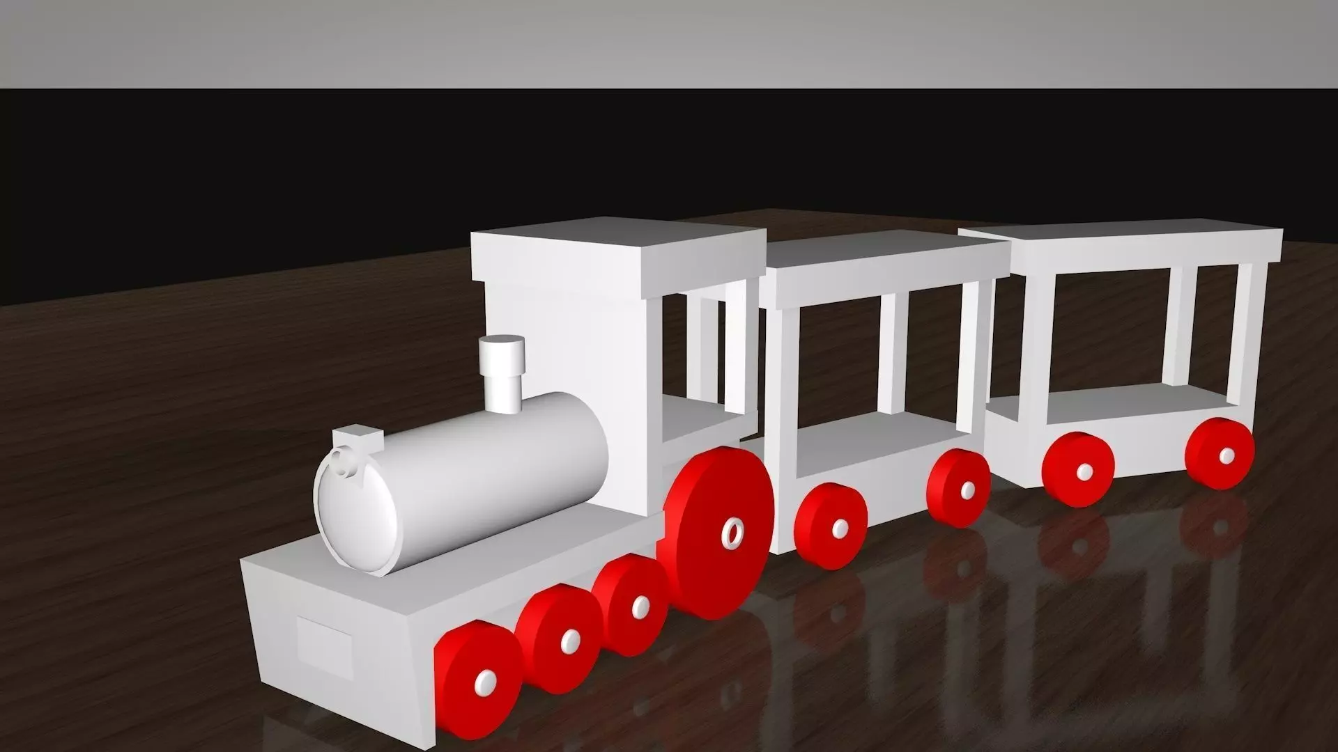Toy Train 3d Modeling Low-poly 3D model