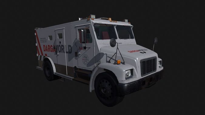 Armored Bank Truck Low-poly 3D model