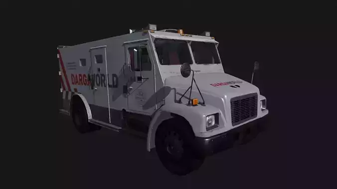 Armored Bank Truck Low-poly 3D model