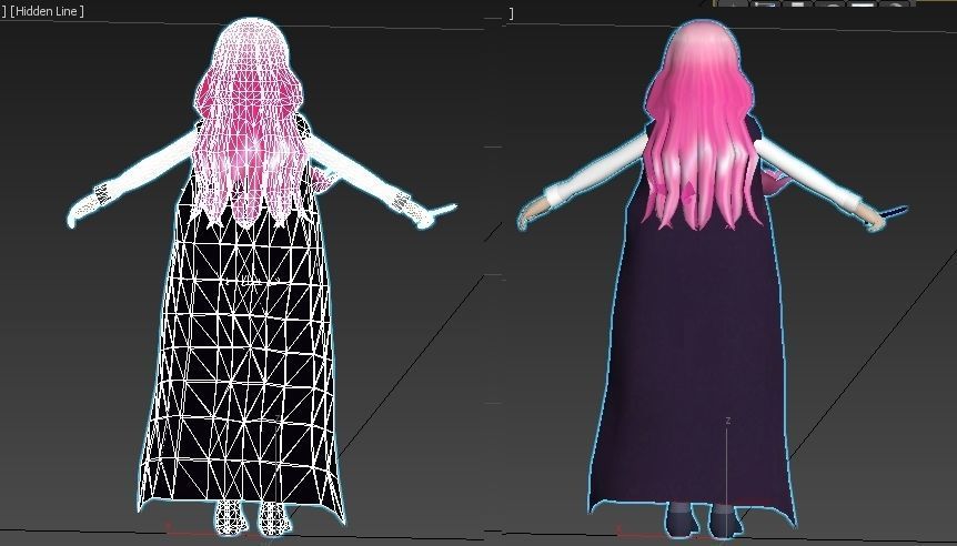 Louise zero no tsukaima VR - AR - low-poly 3D model Low-poly 3D model_2