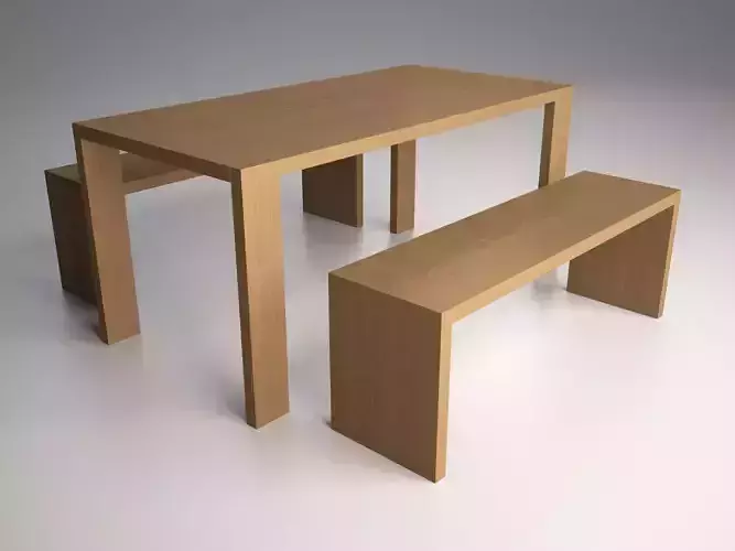 Table and benches