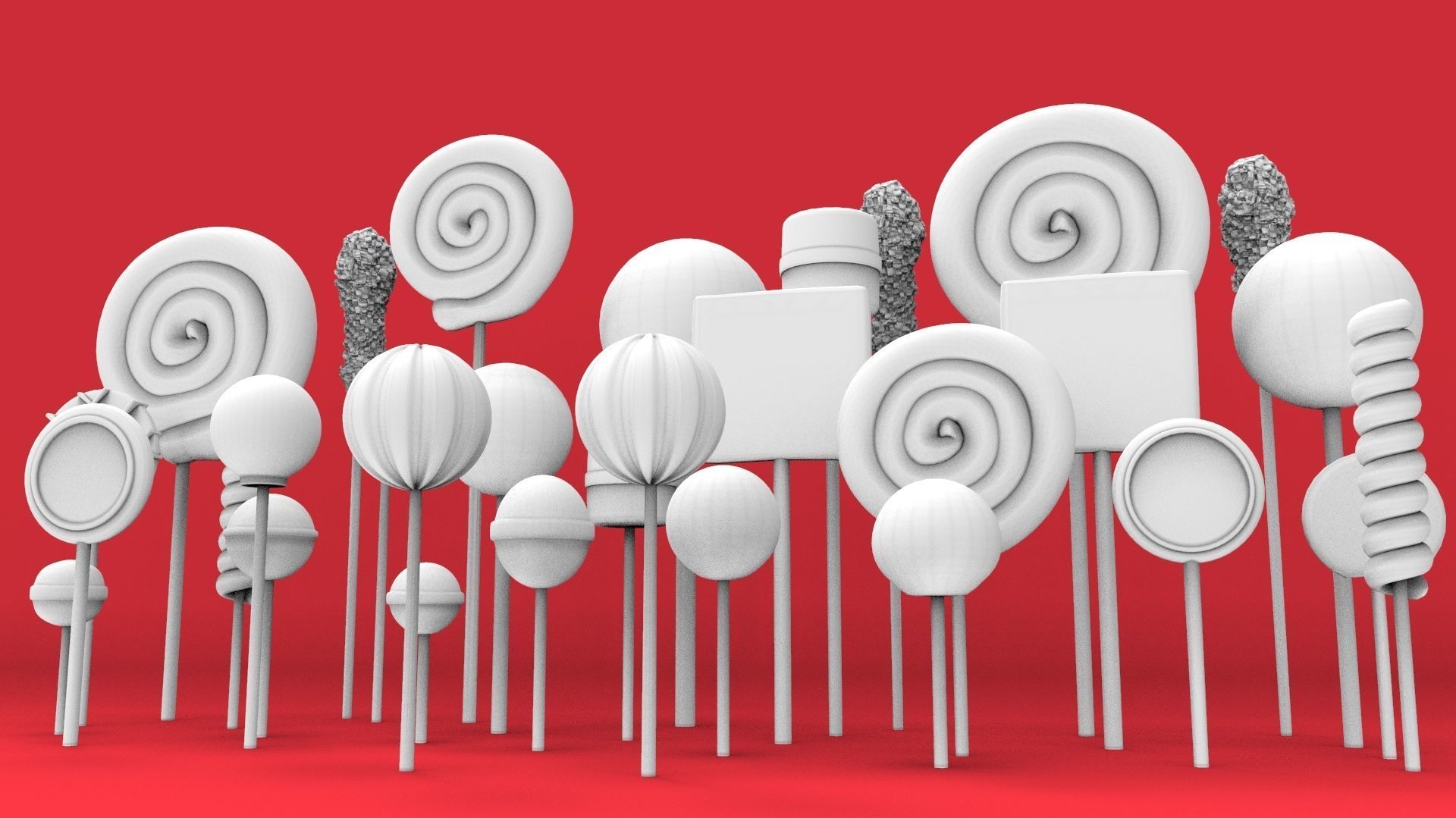 Candies Collection 3d Model lollipops 3D model_5