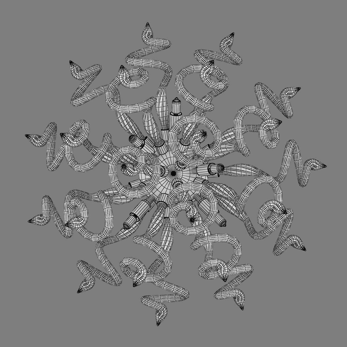 89065x Medusa Lightstar Sconce Chandelier 3D model_27