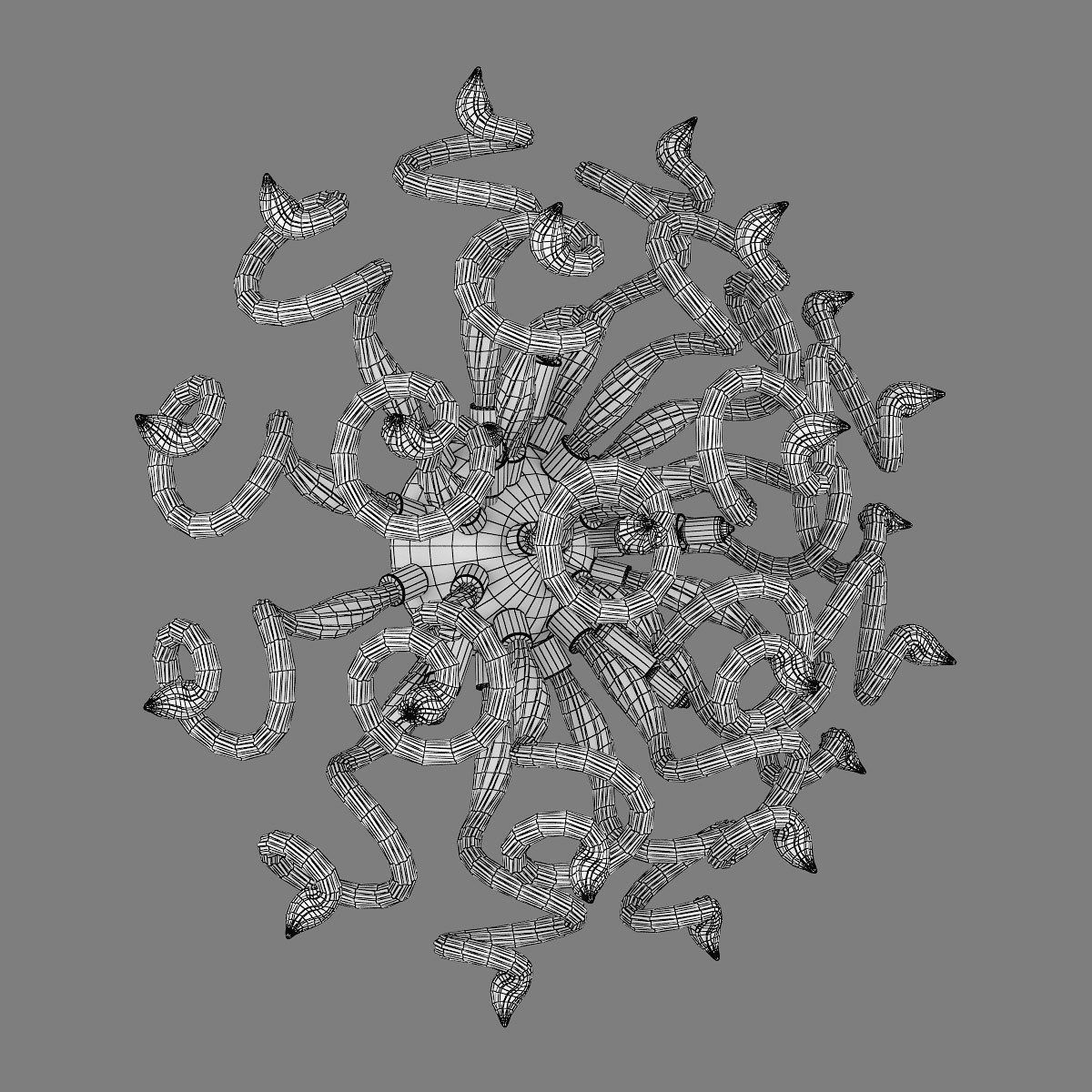 89065x Medusa Lightstar Sconce Chandelier 3D model_28