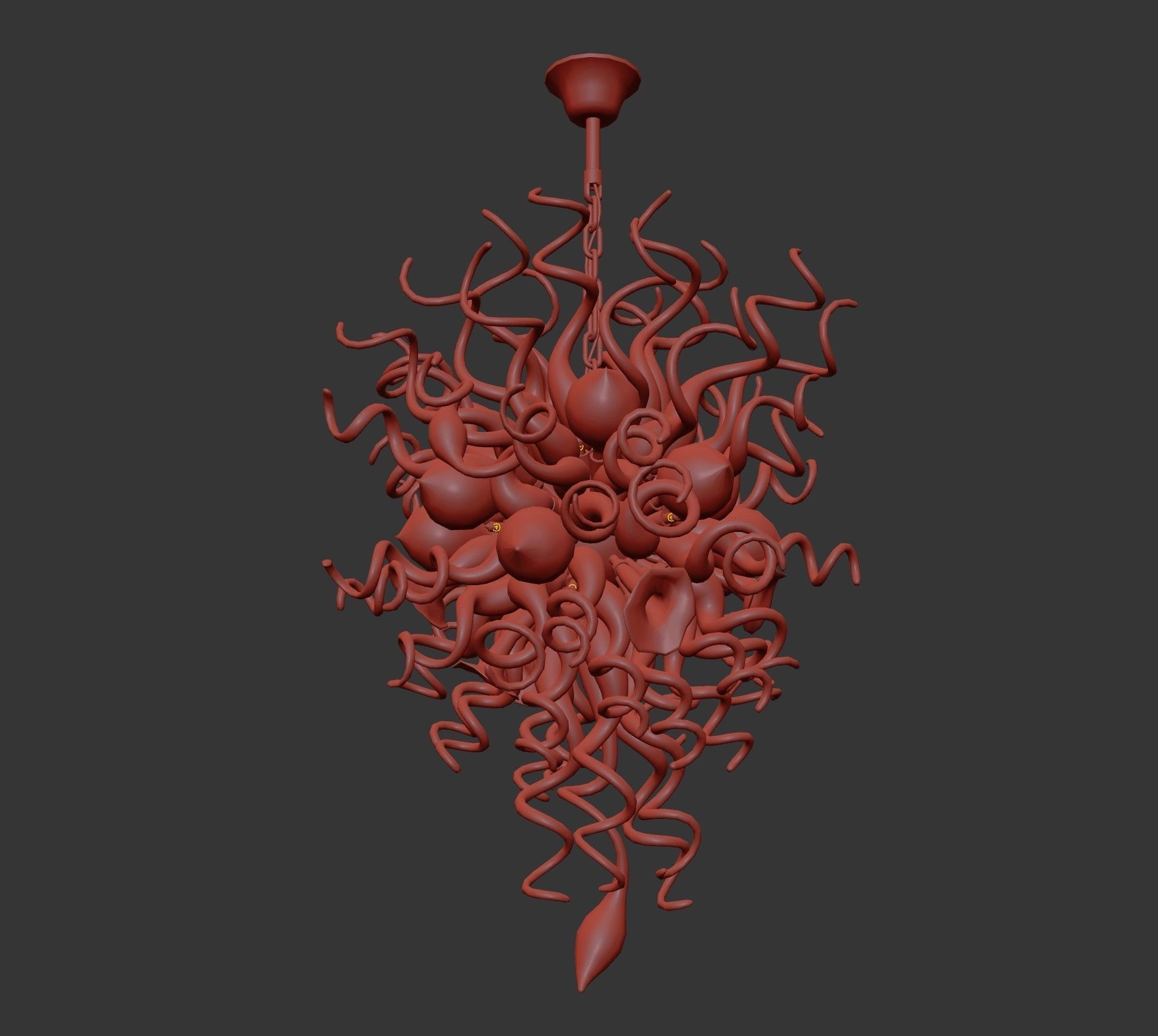 890100 Vulcano Lightstar Hanging Lamp 3D model_7