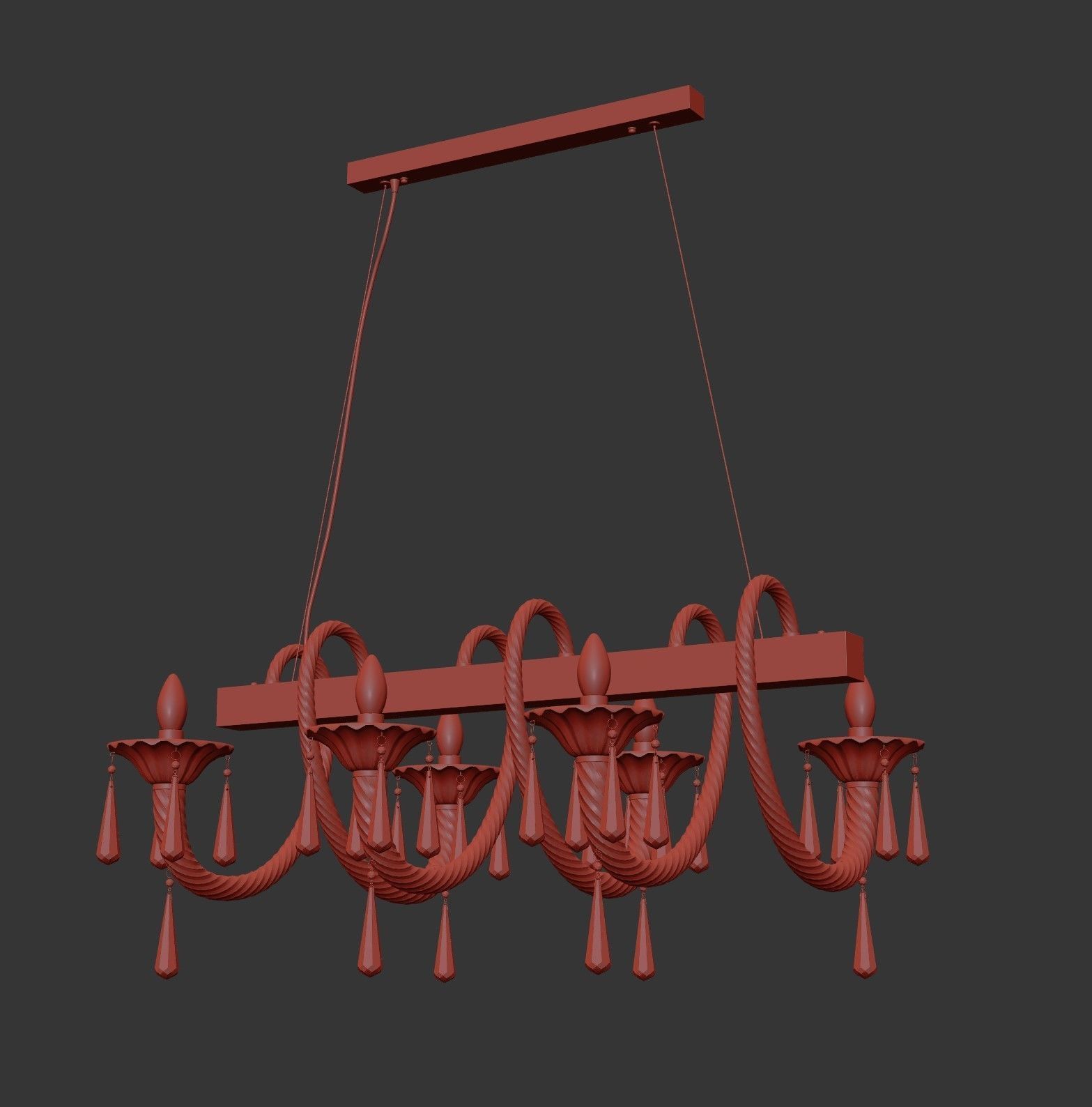 821160 Corno Lightstar Hanging Chandelier 3D model_8