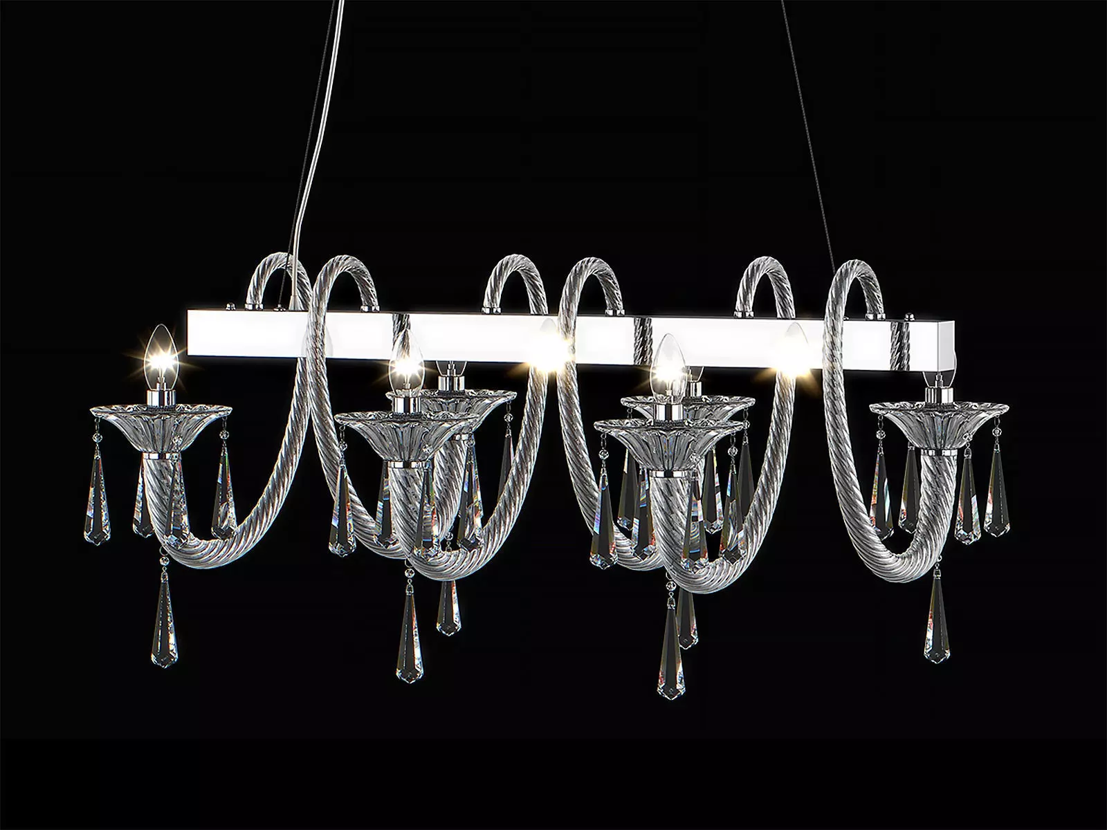 821160 Corno Lightstar Hanging Chandelier 3D model_0