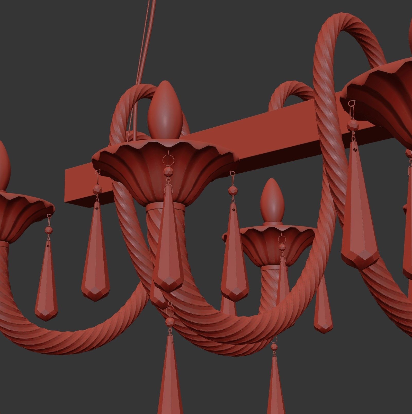 821160 Corno Lightstar Hanging Chandelier 3D model_10