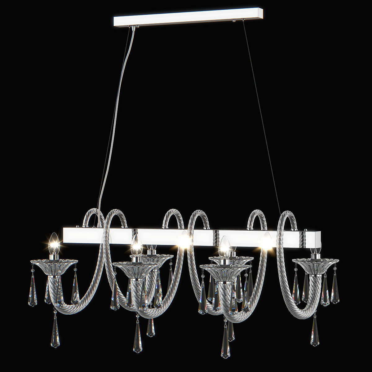 821160 Corno Lightstar Hanging Chandelier 3D model_3