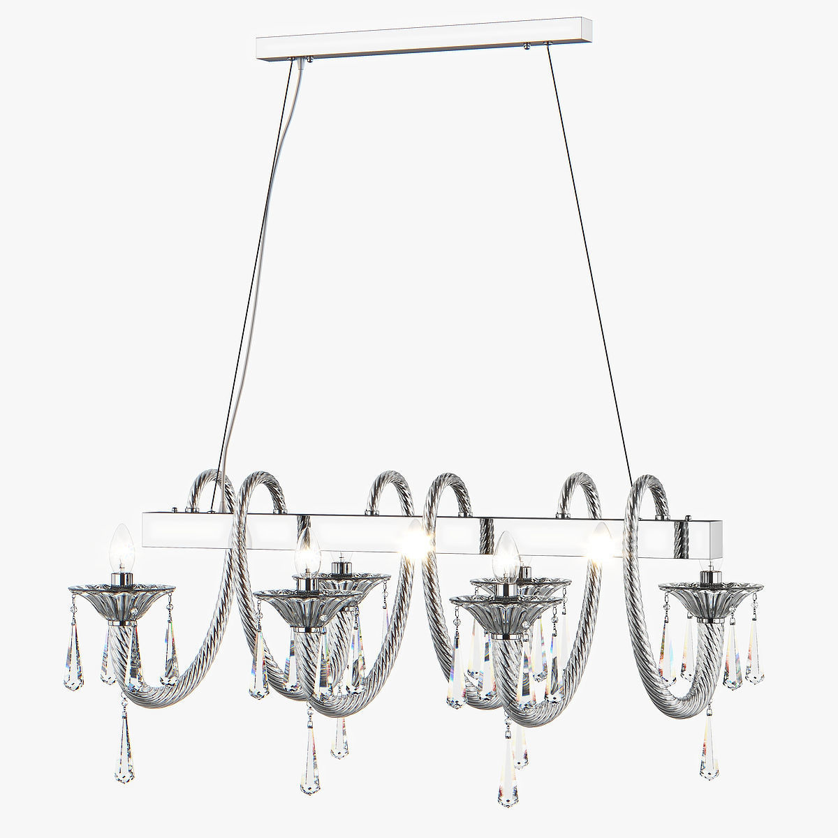 821160 Corno Lightstar Hanging Chandelier 3D model_2