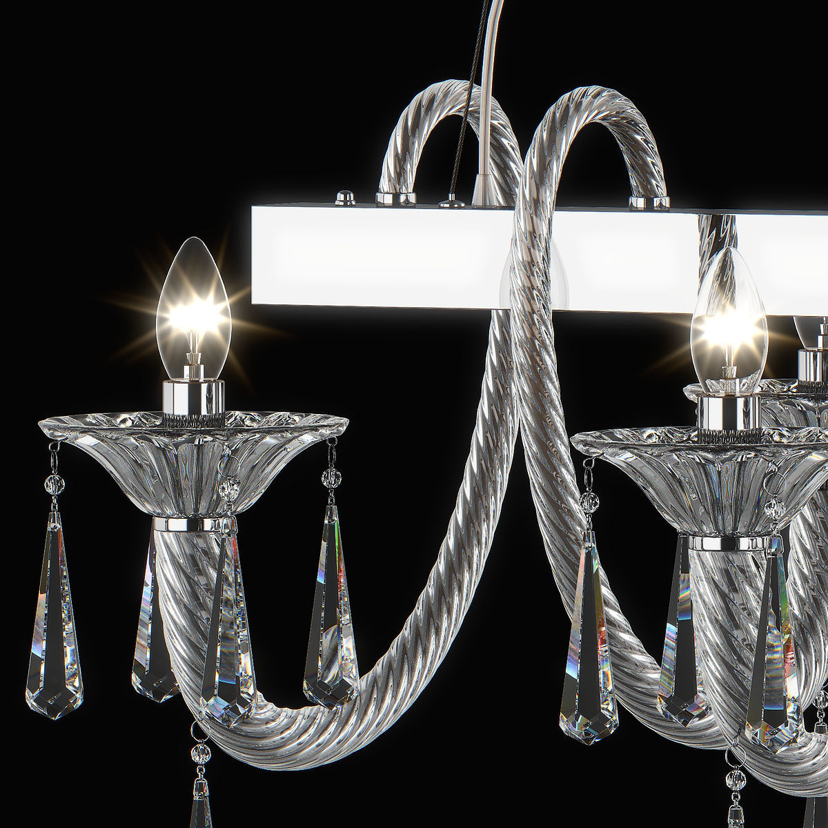 821160 Corno Lightstar Hanging Chandelier 3D model_4
