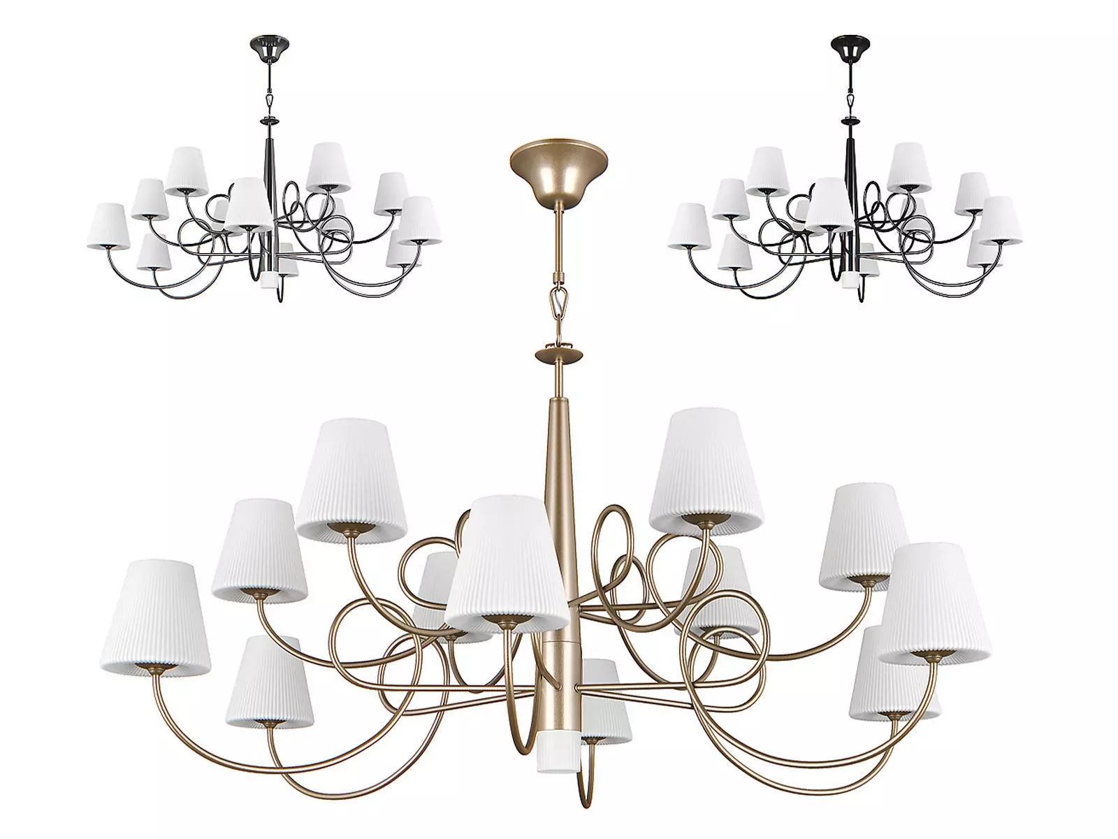 81433x Vortico Lightstar Chandelier 3D model_0