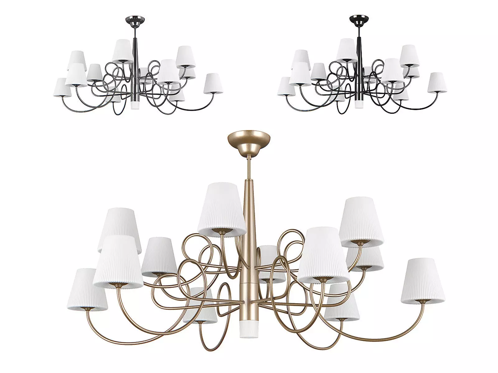 81413x Vortico Lightstar Chandelier 3D model_0
