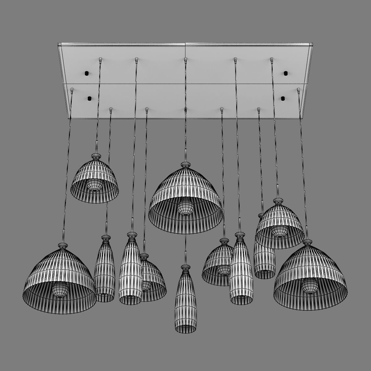 81022x Agola Lightstar Hanging Chandelier 3D model_9