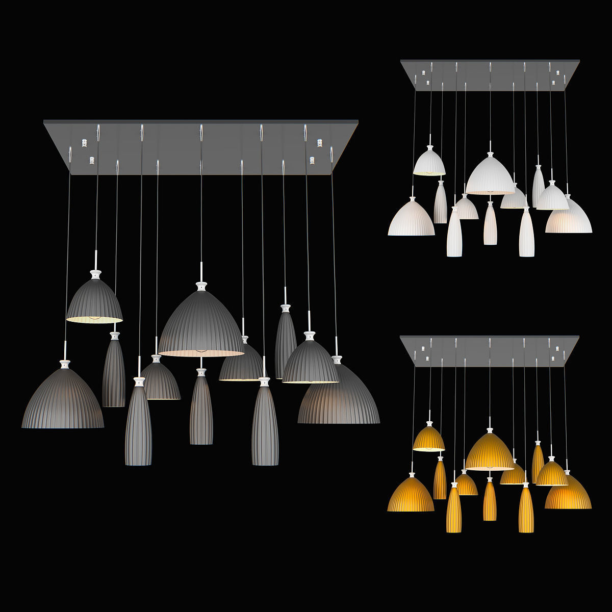 81022x Agola Lightstar Hanging Chandelier 3D model_1